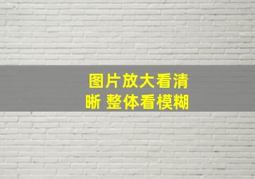 图片放大看清晰 整体看模糊